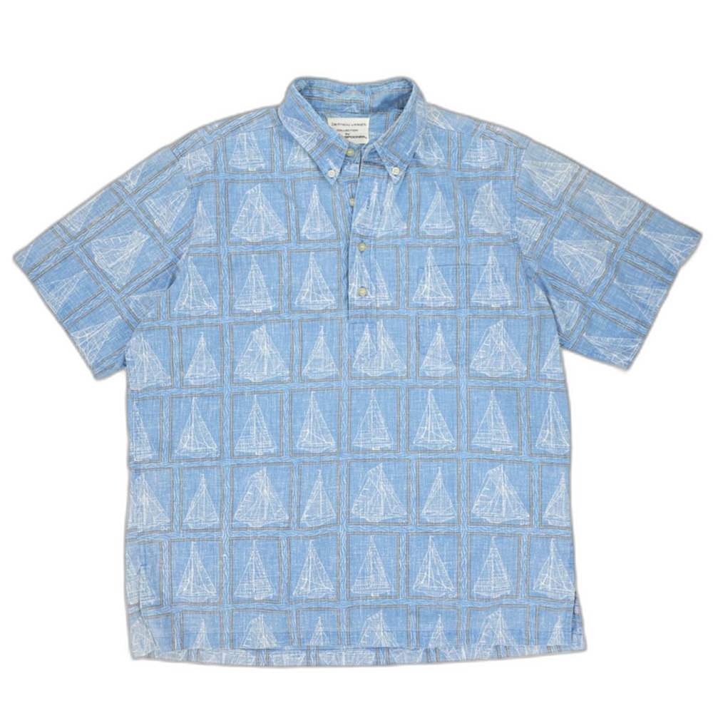 REYN SPOONER Hawaiian Shirt Sailboat Resort VSCO Beachy Boho Y2k 90s Normcore